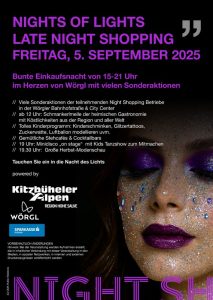 Der SCW organisiert am 5.9.2025 das Night Shopping in Wörgl. Foto: GMA Public Relations