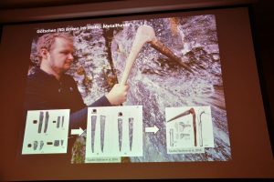 Vortrag Archäologie in Wörgl und Umgebung mit Julia Haas und Roman Lamprechter, Museum Wörgl am 12.9.2025. Foto: Präsentationsfolie
