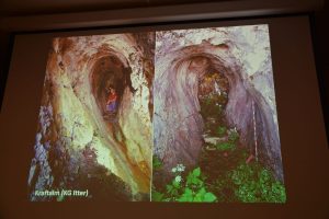Vortrag Archäologie in Wörgl und Umgebung mit Julia Haas und Roman Lamprechter, Museum Wörgl am 12.9.2025. Foto: Präsentationsfolie