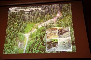 Vortrag Archäologie in Wörgl und Umgebung mit Julia Haas und Roman Lamprechter, Museum Wörgl am 12.9.2025. Foto: Präsentationsfolie
