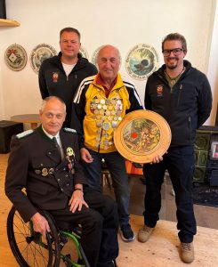 Schützenkönig Alfred Bauhofer mit OSCHM Hubert Aufschnaiter und den SR Christoph Widauer und Thomas Rangger. Foto: SG Wörgl