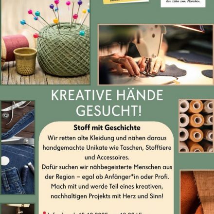 DAs Projekt "Stoff mit Geschichte" startet am 15.10.2025 in Wörgl. Foto: Freiwilligenzentrum Kitzbüheler Alpen