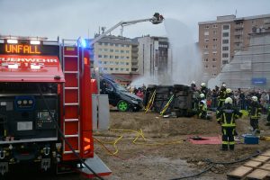 Jahreshauptübung der FF Wörgl am 25.10.2025 auf dem Baustellengelände Wörgl Mitte. Foto: Veronika Spielbichler