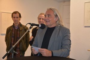 Vernissage der Ausstellung von Gottfried Hundsbichler und Michael Ziegler am 3.10.2025 in der Galerie am Stadtplatz in Wörgl. Foto: Veronika Spielbichler