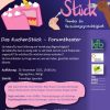 Die Katholische Frauenbewegung tourt mit dem Forumtheater "Das KuchenStück" durch Tirol und gastiert am 20.11.2025 im Tagungshaus Wörgl. Grafik: kfb