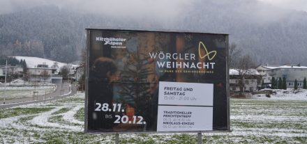 Plakatwerbung für die Wörgler Weihnacht 2025. Foto: Veronika Spielbichler