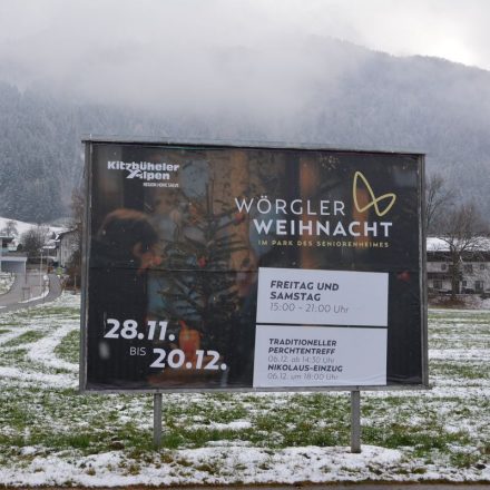 Plakatwerbung für die Wörgler Weihnacht 2025. Foto: Veronika Spielbichler