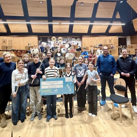 wörglWEB Kampagne 2025 unterstützt Blasmusikvereine mit insgesamt fast 8000 Euro. Foto: Stadtwerke Wörgl