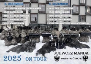 Tourplan des traditionellen Wörgler Schworz Manda Pass.