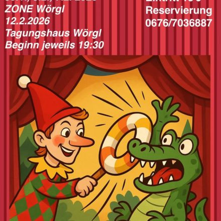 Der satirische Jahresrückblick "Lost in Wörgl XI" steht 2026 unter dem Motto "Kasperltheater". Foto: Peschta & Heiss