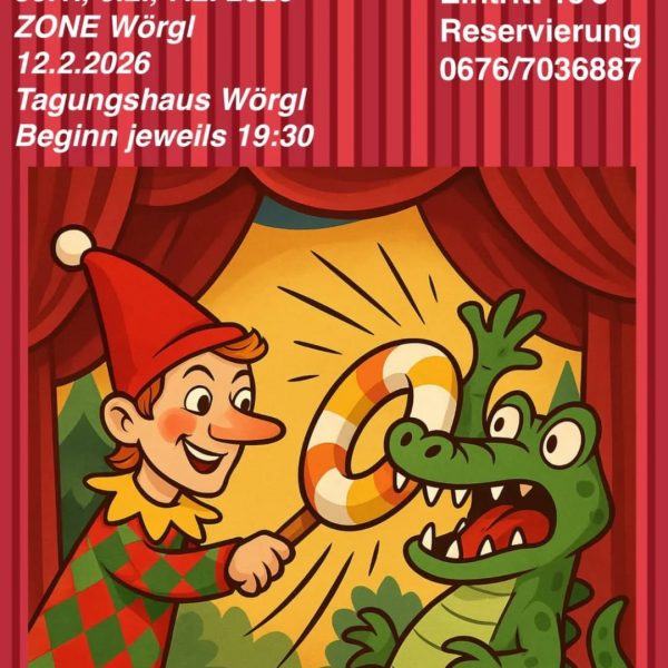Der satirische Jahresrückblick "Lost in Wörgl XI" steht 2026 unter dem Motto "Kasperltheater". Foto: Peschta & Heiss