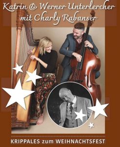 Wirken beim Nischenklänge-Weihnachtskonzert mit: Katrin und Werner Unterlercher und Charly Rabanser. Foto: Miriam Raneburger