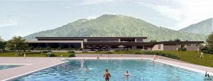 Visualisierung des „Wörgler Badl“ Foto: Architekturbüro Haselsberger