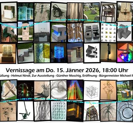 Ausstellung Helmut Nindl - 50 Jahre Bildhauer-Atelier von 15.-31.1.2026 in der Galerie am Stadtplatz in Wörgl. Foto: Nindl