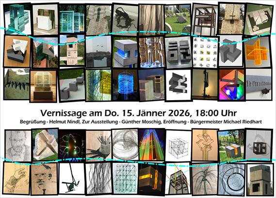 Ausstellung Helmut Nindl - 50 Jahre Bildhauer-Atelier von 15.-31.1.2026 in der Galerie am Stadtplatz in Wörgl. Foto: Nindl