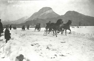 Pferdeschlittenrennen auf Schnee wurden in Wörgl ab 1901 vom Wörgler Trabrennverein veranstaltet. Foto: Stadtarchiv Wörgl/Trabrennverein