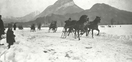 Pferdeschlittenrennen auf Schnee wurden in Wörgl ab 1901 vom Wörgler Trabrennverein veranstaltet. Foto: Stadtarchiv Wörgl/Trabrennverein