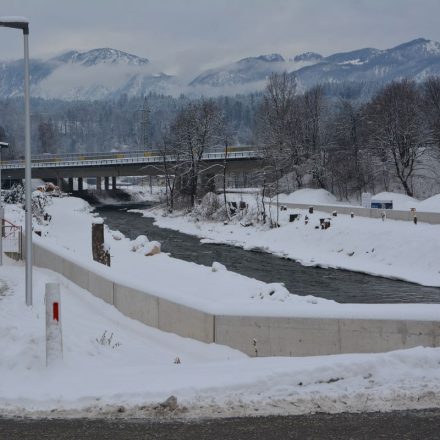 Spatenstich für 1. Bauabschnitt Hochwasserschutz Brixentaler Ache. Foto: Veronika Spielbichler