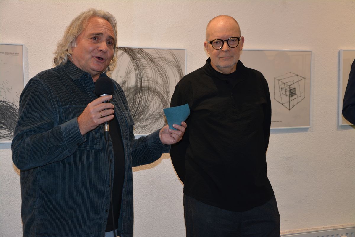 Ausstellungseröffnung Mag. Helmut Nindl in der Galerie am Stadtplatz in Wörgl am 15.1.2026. Foto: Veronika Spielbichler